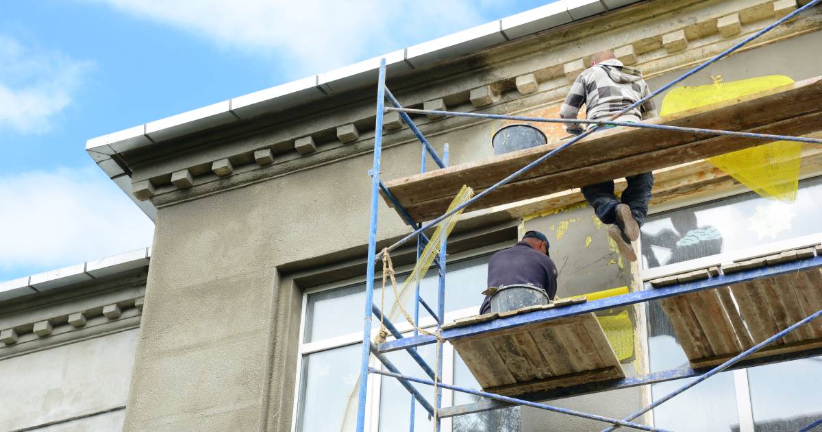 ravalement d'une façade de maison