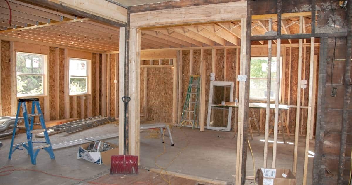 Construction d'une extension en bois