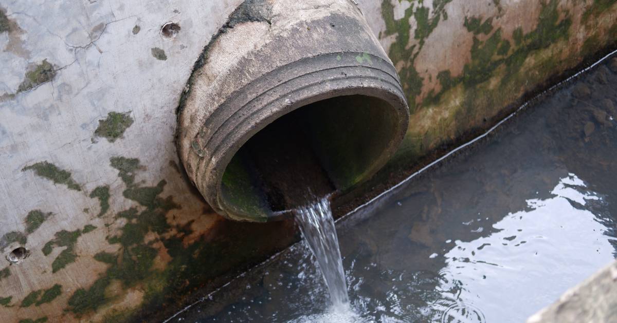 une évacuation d'eau