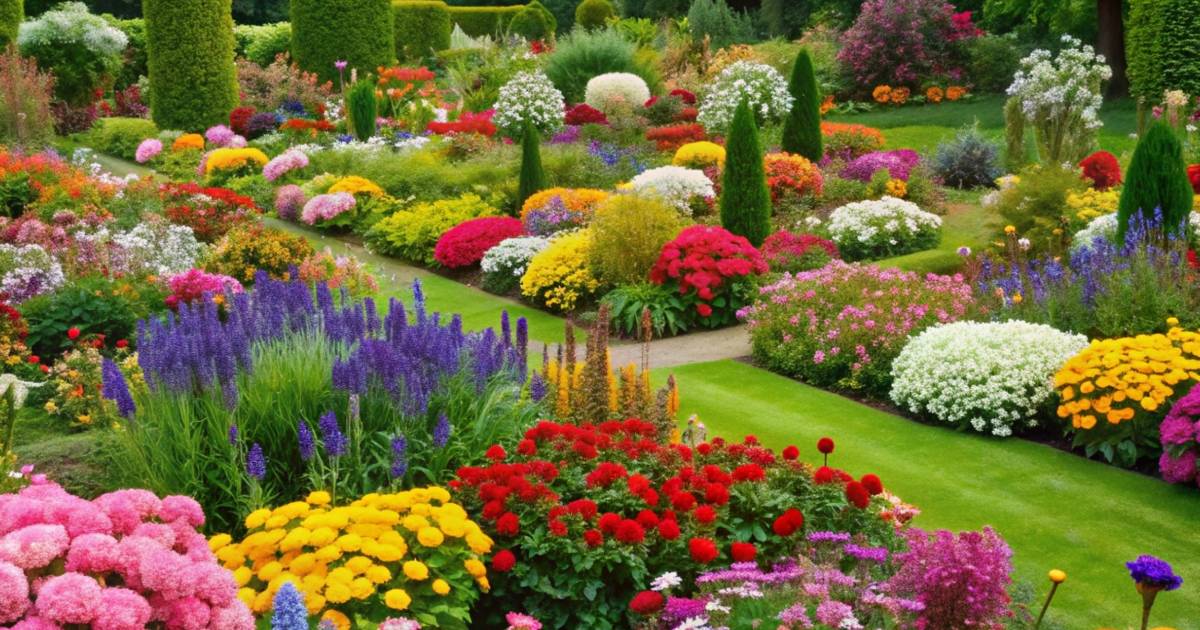 un beau jardin plein de fleur